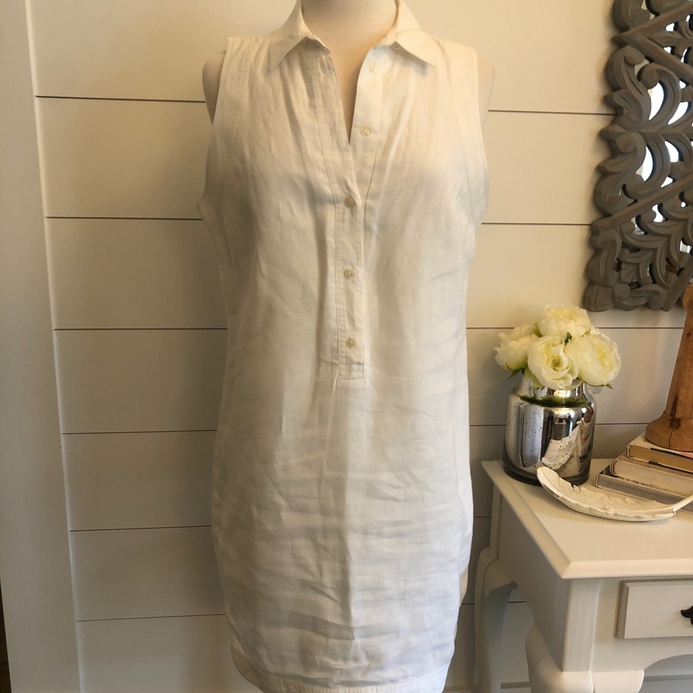 Linen shirt dress